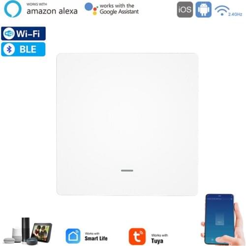 Tuya WiFi Smart Scene Switch Smart Home Wall Push Button Switches Smart Life 1/2/3 Gang APP Remote Control Bluetooth-compatible