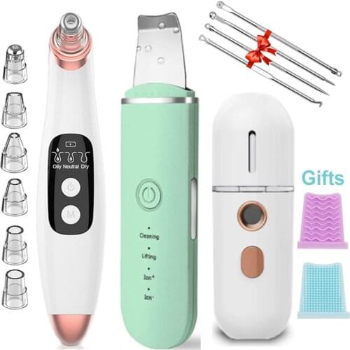 Blackhead Remover Vacuum Cleaner Ultrasonic Skin Scrubber Face Pore Cleaner Vacuum Peeling Deep Pore Cleaner Beauty Instrument