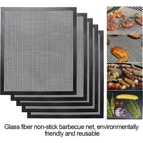Heat-Resistant BBQ Grilling Mat Replacement Mesh Wire Net Non-Stick Grilling Mesh Pads Outdoor Activities Cook Reusable Bbq Tool