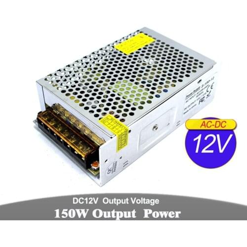 12V 12.5A 150W Switch Power Supply Driver Light Transformers 220V 110V AC DC12V Power Source for CCTV Camera Stpper CNC LED Lamp