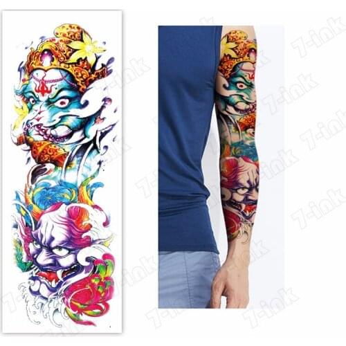 Waterproof Temporary Tattoo Sticker color Elephant God flower Ghost facesize sleeve tatoo fake tatto flash tattoos for men women