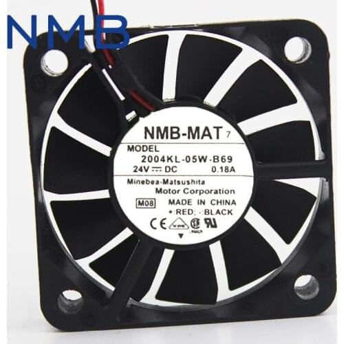 1pcs 2004KL-05W-B69 slim DC 24V 0.18A 5010 50mm 50*50*10mm Ball bearing server converter cooling fan