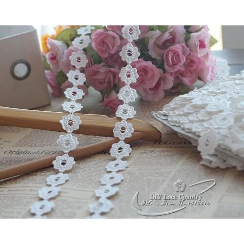 2yards 2cm wide white cotton water soluble lace trim wedding dress clothes curtain accessories home accessories