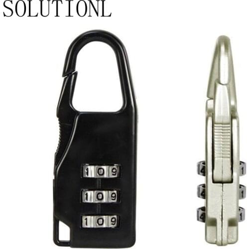 3 Mini Dial Digit Number Code Password Combination Padlock Security Travel Safe Lock for Padlock Luggage Lock of Gym