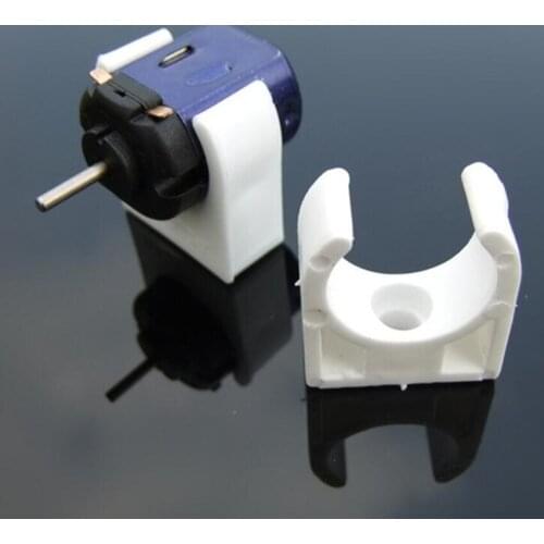 3pcs 20mm White Plastic Motor Base Mounting Bracket Holder Seat For 130/131/140/180 DC Motor DIY Model Part And Toy Accessories