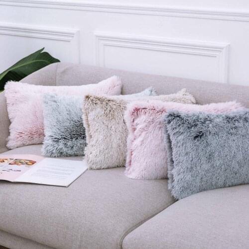 50*50 cm back cushion Gradient backrest Soft pillow Plush pillow cases this is a cover only, without fill