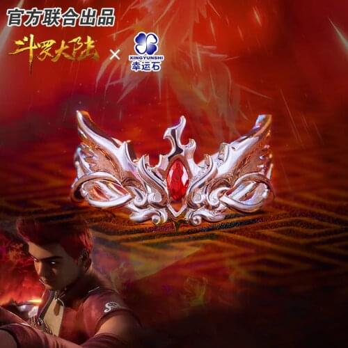 [The Land Of Warriors]Douluo Continent Anime Ma Hongjun Ring 925 Sterling Silver Fire Phoenix Shrek Action figure Gift