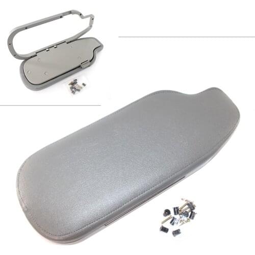Car Flip Open Console Armrest Cover For Scion FRS & For Subaru BRZ 2013 2014 2015 2016 2017 2018 PVC leather Left Driver Grey