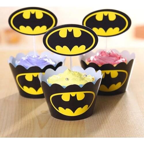 Free shipping 120pcs/lot=10bag paper cartoon halloween cupcake wrapper cake topper favors for halloween party decoration supply