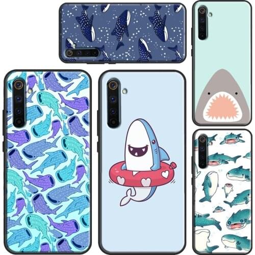 Whale sharks Case For OnePlus 8T 9R Nord 7 8 9 Pro Coque For Realme 8 Pro Q3 6 7 C3 C11 C21 C15 GT Neo