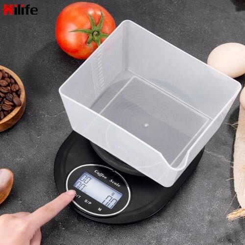 LCD Digital Multifunctional Food Scale Electronic Digital Scales Coffee Scale 2kg/3kg 0.1g Weight Tool with Timer