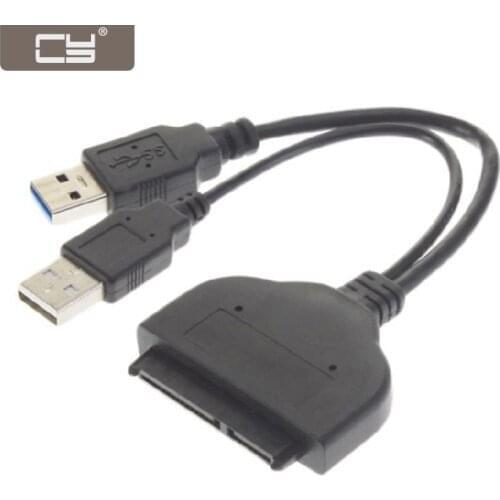 CY USB 3.0 to SATA 22 Pin 2 5" Hard Disk Driver Adapter with USB 2.0 Power Cable