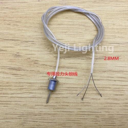 Electrical Wires 2.8mm steel wire cable with wire clip cable grip transparent clear color power cable cord with steel wire rope