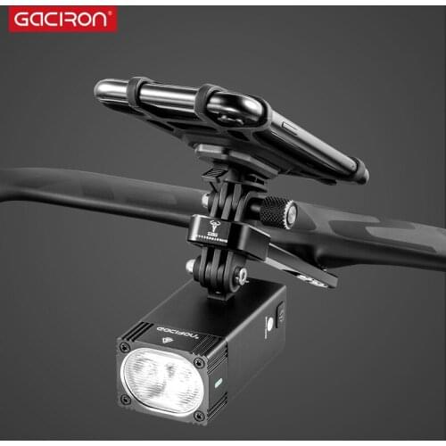 GACIRON Light Bicycle Mount Bracket Aluminum alloy Multifunction Camera Bike Stopwatch Holder Adjustable Handlebar With Wrench