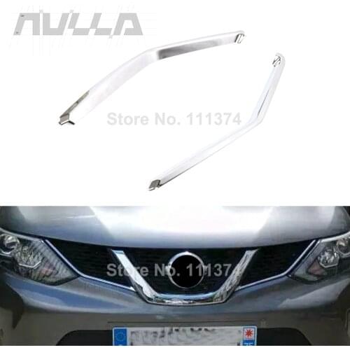Chrome for Nissan Qashqai J11 2014 2015 2016 2017 Rogue Sport 2017 2018 2019 Front Grille Grill Cover Trim Exterior Parts