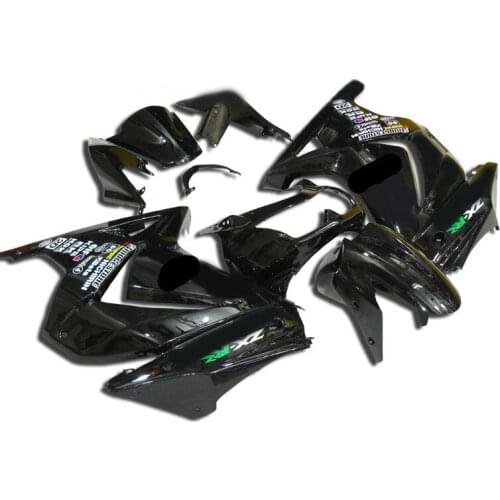 Injection mold Fairing kit for KAWASAKI Ninja ZX250R ZX 250R 08 09 10 11 12 EX250 2008 2010 2012 ABS Gloss black Fairings set