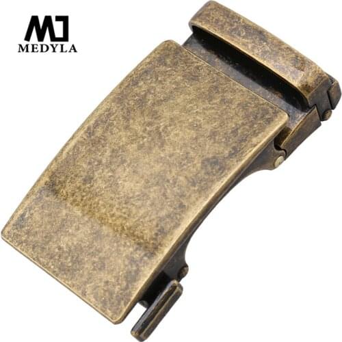 MEDYLA retro automatic buckle hard metal retro copper mens belt buckle inner diameter 3.6cm simple belt buckle men gift