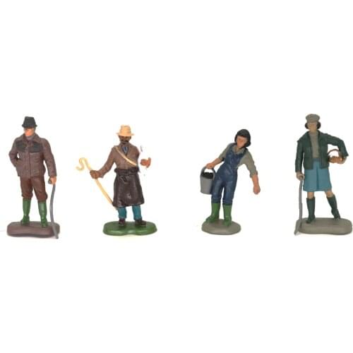 Model People Figures 1:32 Farm Series Villain Farm Villain 4-people Suit Sand Table Display For Diorama