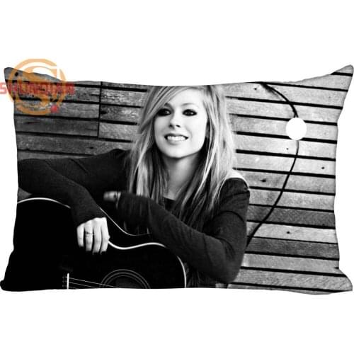 New Custom Avril Lavigne Pillowcase Zippered Rectangle Pillow Cover Cases Size 45X35cm,40x60cm,45X75cm,50X75cm(Two sides)