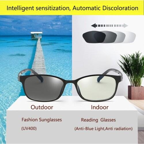 Filter Computer Glasses TR90 For Blocking UV Anti Blue Light Eye Eyestrain Transition Photochromic Gaming Glasses Women Men