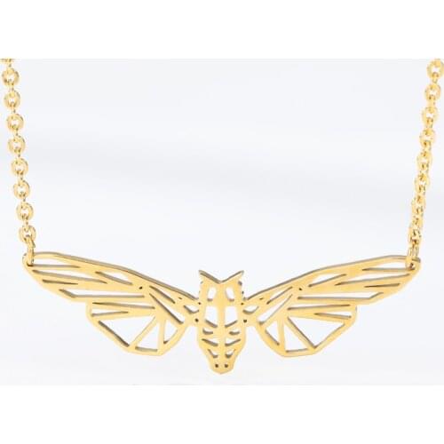 Lovers Hollow Butterfly Pendant Necklace Stainless Steel Necklace For Women Man Gold And Silver Color Engagement Jewelry Gifts