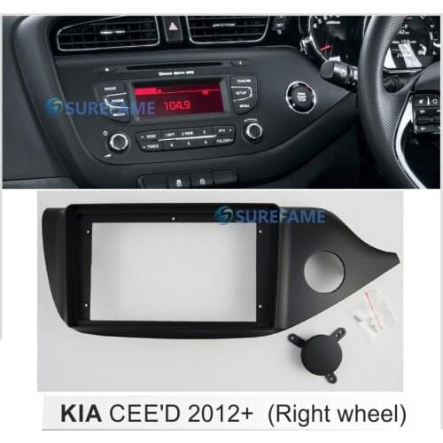 9 inch Car Fascia Radio Panel for KIA CEED 2012+ (Right Wheel) Dash Kit Install Facia Bezel Adapter Trim Plate Console Cover
