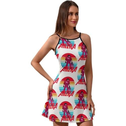 Akira Dress Suspender Polyester Girl Dresses Holiday Hot Vintage Printed One-Piece Dress