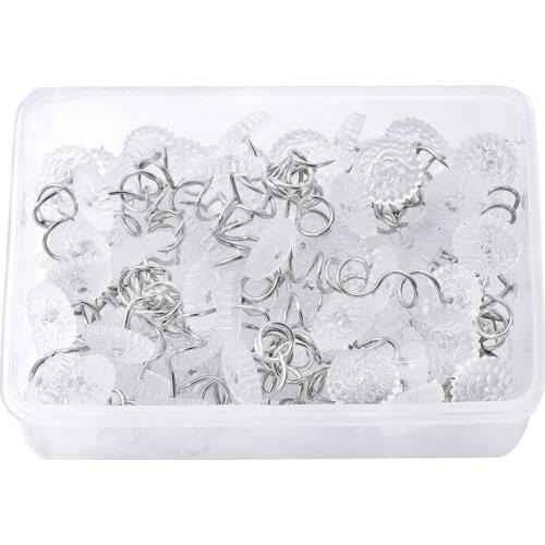 100/50pcs Straight Pins Clear Fabric Twist Pins Couch Chair Car Sofa Headliner Repair Loose Drapery Craft DIY Locating Pins