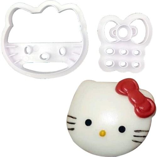 Kitty Cookie Cutter Plastic Biscuit Cut Mold Baking Fruit Cut Cake Mold Embossing Printing Die
