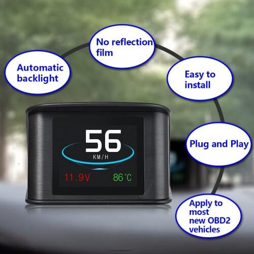 RMLKS Car GPS HUD Head Up Display Smart Digital Meter GPS Speedometer Car HUD Display GPS Satellites Speed - Work for All Cars