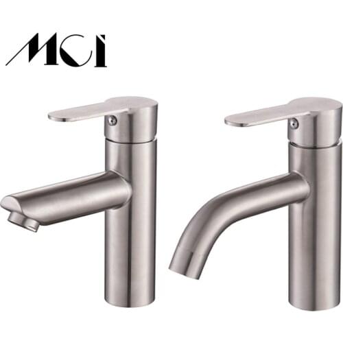 Bathroom basin faucet 304 stainless steel mixing faucet Kitchen hot and cold water faucet Washbasin countertop installation Mci