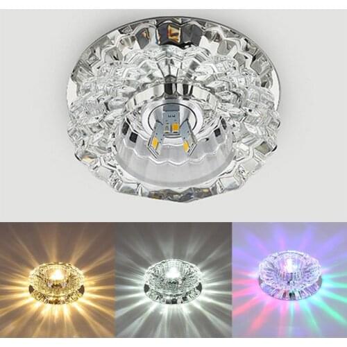 3W 5W Aisle Flush LED ceiling lamp living room crystal corridor aisle lights LED Ceiling Lights Luces Front techo Balcony lamp P