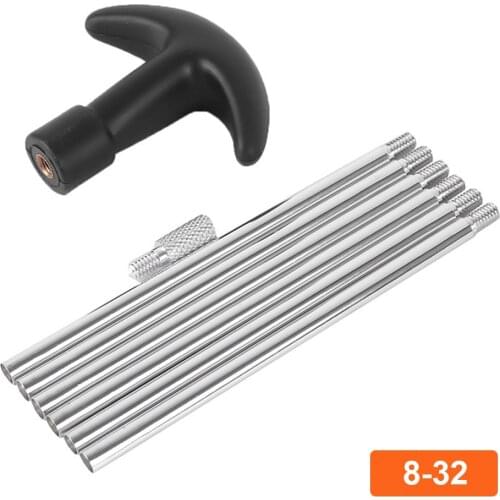 Tactical Gun Cleaning Rods Set Alumium 8-32 Thread for Full Caliber Rifle Shotgun Tactical Hunting Gun Cleaning Accessory