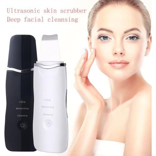 Ultrasonic Skin Scrubber Skin Ultrasonic Cleaning Peeling Extractor Facial Lifting Peeler Deep Cleaning Beauty Apparatus