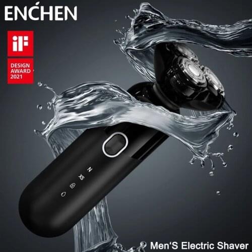 Enchen Smart Electric Razor For Men Mocha S Rechargeable Three-Blade Home Wet & Dry Dual Use Beard Trimmer Washable Face Shaver