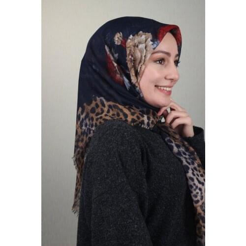 VERTU PATTERNED LINEN FLAMLI SCARF-DESEN-29-RENK-09