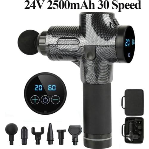 High Frequency Electric Massage Gun Muscle Relax Body Relaxation Deep Tissue Massager Slimming Shaping With LCD Display