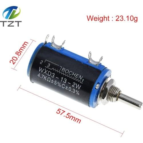 WXD3-13-2W 10K 100/220/470/680 ohm WXD3-13 2W Wirewound Multi-Turn Potentiometer 1K 2.2K 4.7K 5.6K 6.8K 47K 100K Potentiometer