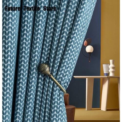 New Chenille Jacquard Curtains Modern Nordic Style Curtains Living Room Bedroom Finished Custom Thickened Shading Curtains
