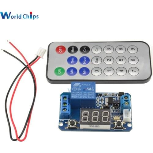 1 Set Infrared Remote Control 12V Timer Relay Delay LED Tube Display Module For Arduino