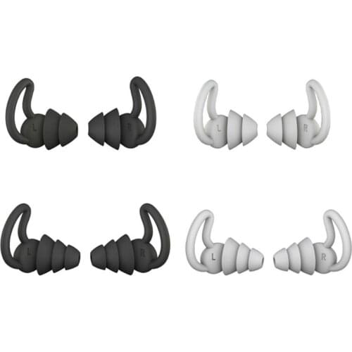 1Pair 2/3 Layer Soft Silicone Ear Plugs Tapered Sleep Noise Reduction Earplugs Sound Insulation Ear Protector