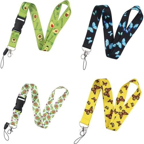 1pc Cartoon Fruit Neck Strap Lanyard Card Holder Badge Reel Phone Key Ring ID Name Card Nurse Badge Holder Office Supplies