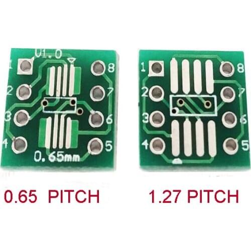 10pc SOP8 SSOP8 TSSOP8 TO DIP 0.65mm 1.27mm pitch smt transfer to DIP Universal board