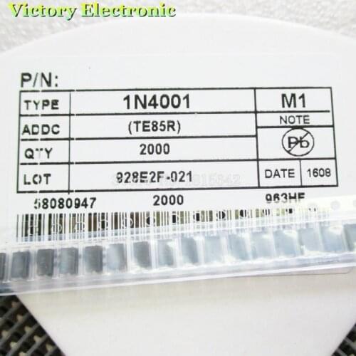 100PCS/LOT Diode M1 1N4001 SMD 1A 50V Rectifier Diode NEW