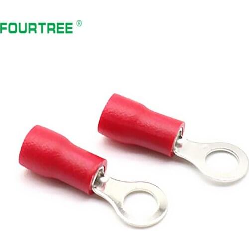 1000Pcs/Bag RV Series Ring Insulated Terminal Cable Wire Connector A.W.G Electrical Crimp Connection RV1.25-3/4/5/6/8/10/12