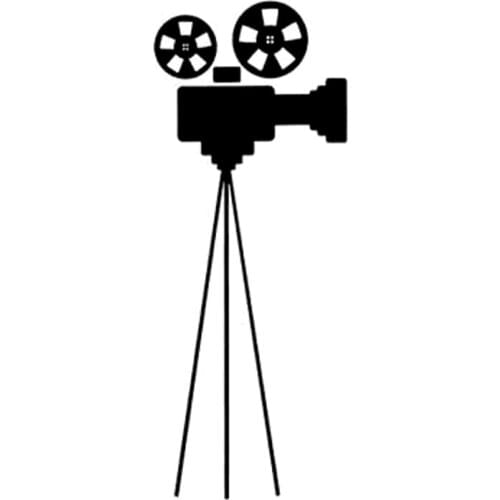 6.1cm*15.6cm Film Cinema Video Car Accessories Stickers Decals Vinyl Decor Black/Silver S3-7010