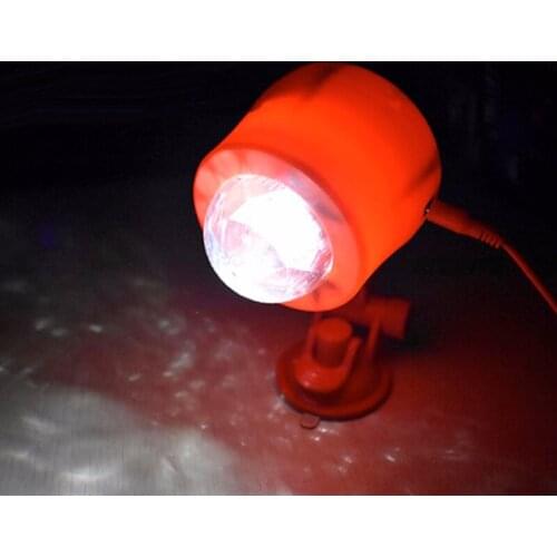 Auto Interior Ambient Mini Crystal Ball Music Voice Activation Strobe Fash Rotate 5v USB LED Colorful flame Lamp