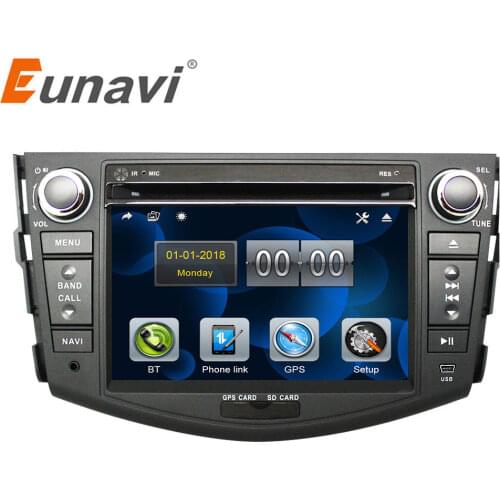 Eunavi 2 Din Car DVD Player For TOYOTA RAV4 2006 2007 2008 2009 2010 2011 Radio GPS Navigation BT FM/AM RDS headunit pc stereo