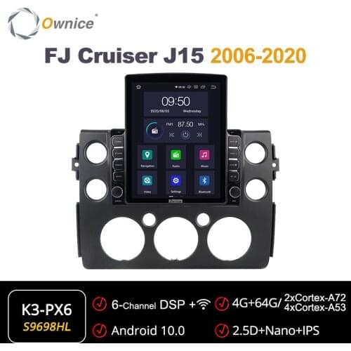 Ownice Android Car Radio for Toyota FJ Cruiser J15 2006 - 2020 GPS 2 Din Auto Audio System Stereo Player 4G LTE Tesla Style