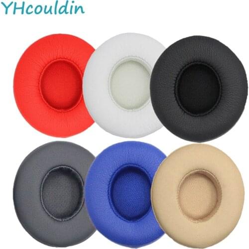 YHcouldin Protein Leather Ear Pads for Beats Solo 2 and Solo 3 Wireless Bluetooth Headphones Replacement Ear Cushions Earpads